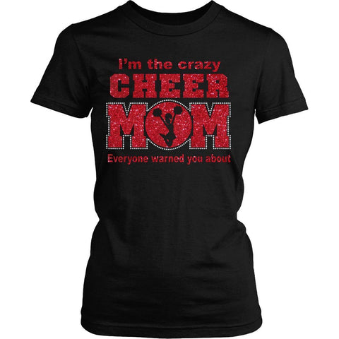 Glitter and Bling crazy cheer mom T-shirt