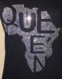 WHOLESALE PREMIUM RHINESTONE BLING IRON/HEAT PRESS ON TRANSFER - QUEEN OF AFRICA