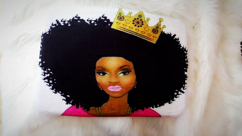 Afrocentric Queen with Crown Bath Mat