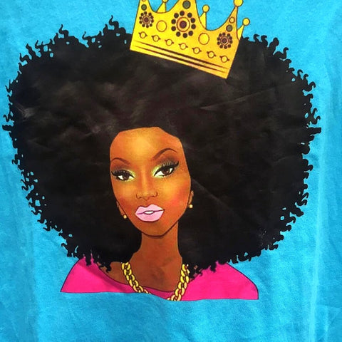 Beautiful Afrocentric Queen with Crown t-shirt