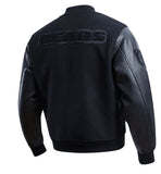 NFL CHICAGO BEARS TRIPLE BLACK LOGO MEN'S VARSITY JACKET