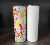 Blank Sublimation White/Glitter 20 Ounce Stainless Steel Tumblers are great to use for any occasion!!! The tumbler can be a great gift.