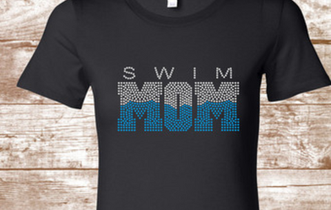 Swim Mom Bling Design