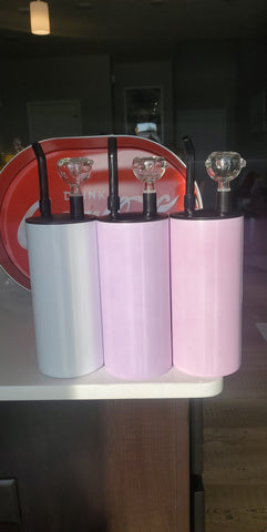 10 pack of UV Color changing  White to Pink Smoking Tumbler (Hookah)  Blank Sublimation White to Pink 22oz Fatty tumbler