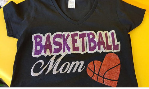 Basketball mom heart design