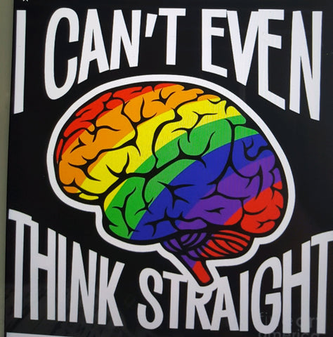 I can’t even Think Straight graphic design premium Tshirt LGBTQ+