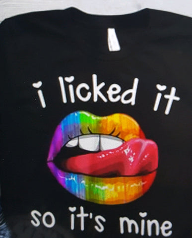 I licked it graphic design premium Tshirt LGBTQ+